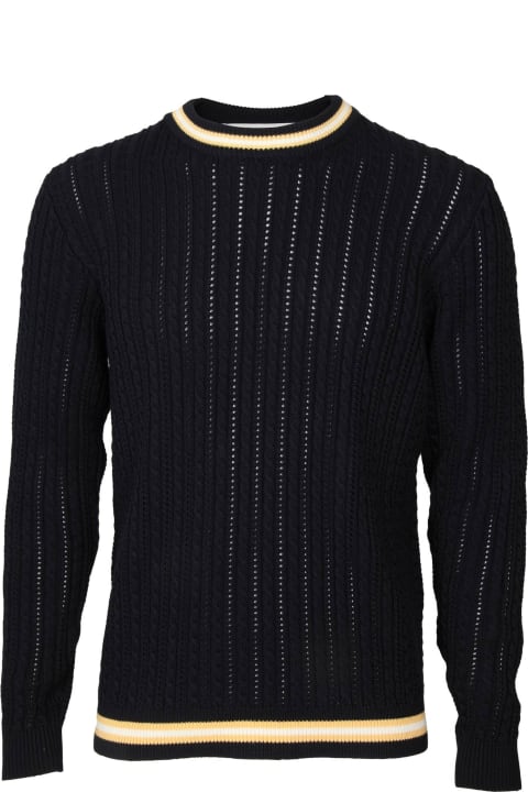 Golden Goose for Men Golden Goose Golden Goose Journey Sweater In Blue/yellow Cotton