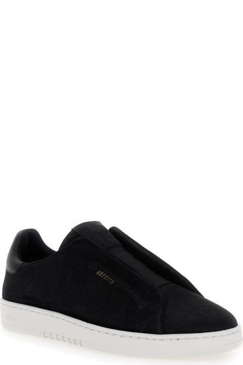 Fashion for Men Axel Arigato 'dice Laceless' Black Low Top Slip-on Sneakers In Suede Man