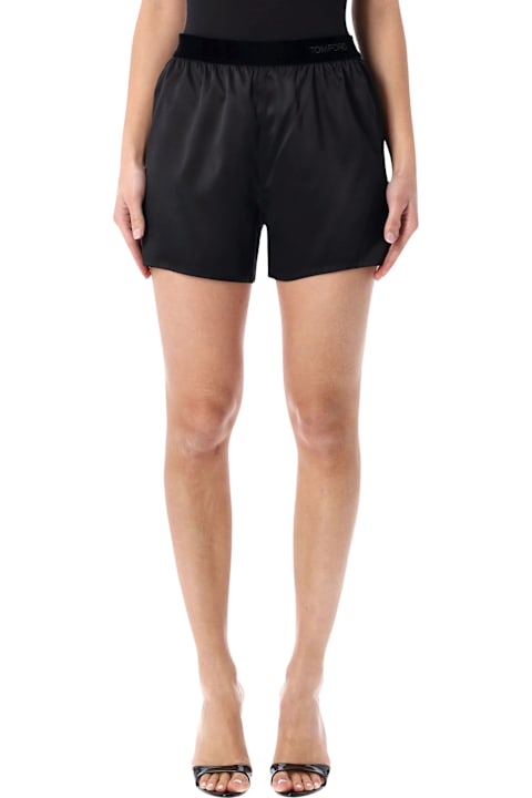 Homeware Tom Ford Tom Ford Stretch Silk Satin Pj Shorts