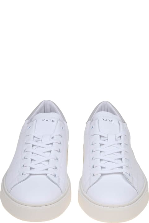 D.A.T.E. Sneakers for Men D.A.T.E. Levante In White And Gray Leather