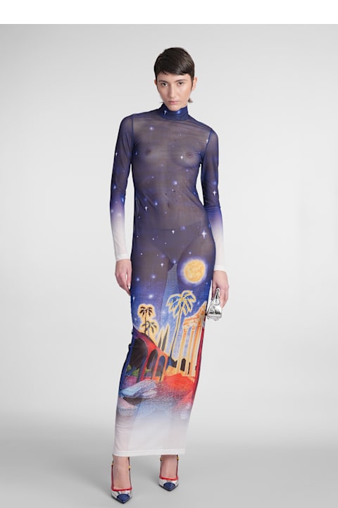Casablanca فساتين لـ السيدات Casablanca Dress Woman In Blue Polyester