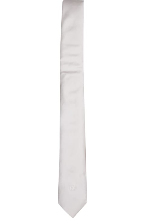 Ties for Men Dolce & Gabbana Logo Embroidered Classic Tie