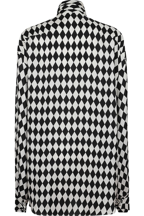 Balmain for Women Balmain Geometric Patterned Satin Shirt