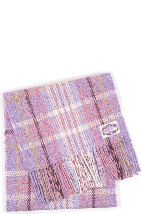 Acne Studios Scarves for Women Acne Studios Checked Fringed Edge Scarf