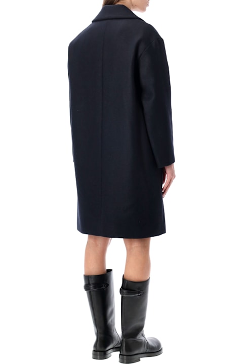 Homeware A.P.C. A.p.c. Ninon Navy Wool Coat