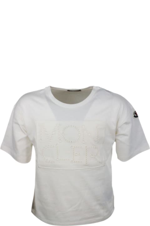 Moncler Topwear for Girls Moncler Round-neck T-shirt