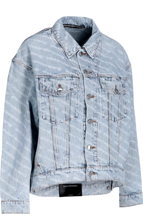Alexander Wang Coats & Jackets for Women Alexander Wang Denim Logo Jacket