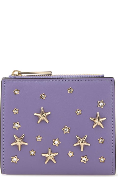 Wallets for Women Jimmy Choo Lilac Leather Hanno Wallet