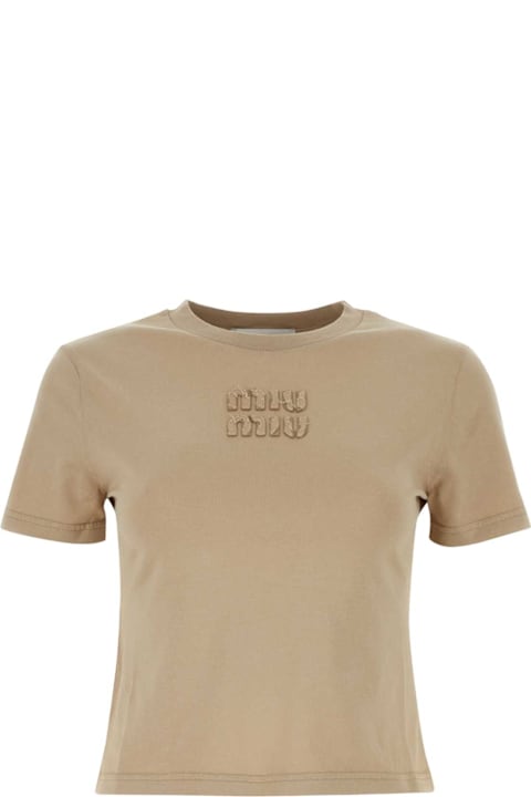 خصم على السيدات Miu Miu Biscuit Cotton T-shirt