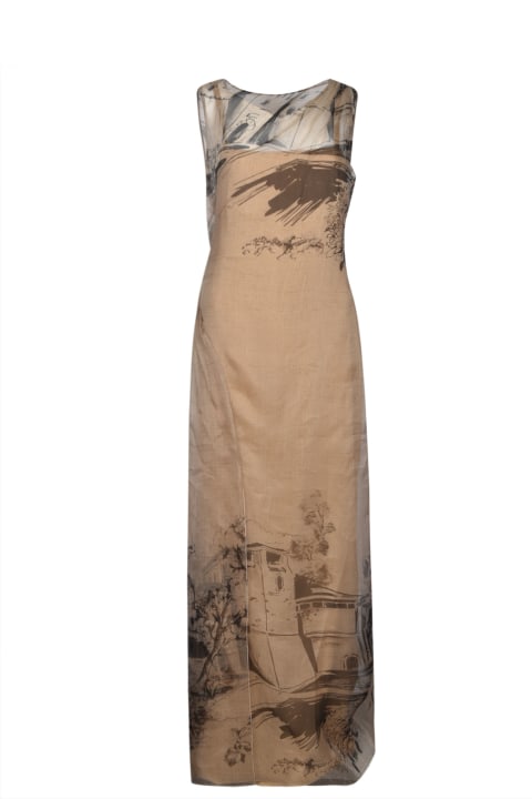 Fashion for Women Alberta Ferretti Draped Sleeveless Dress