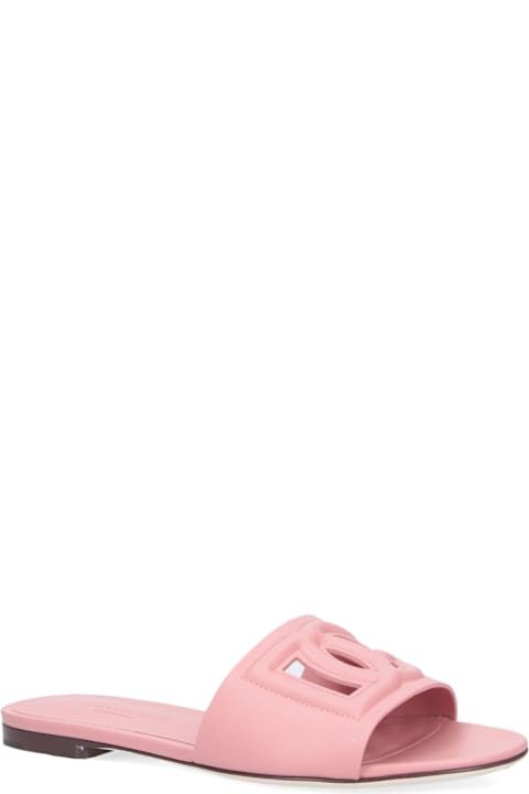 Dolce & Gabbana 'dg' Leather Sandals