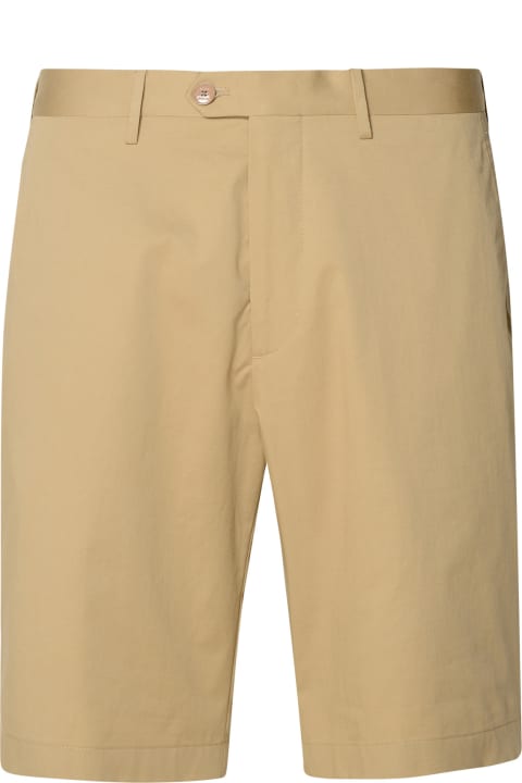Etro Men Etro Beige Cotton Bermuda Shorts