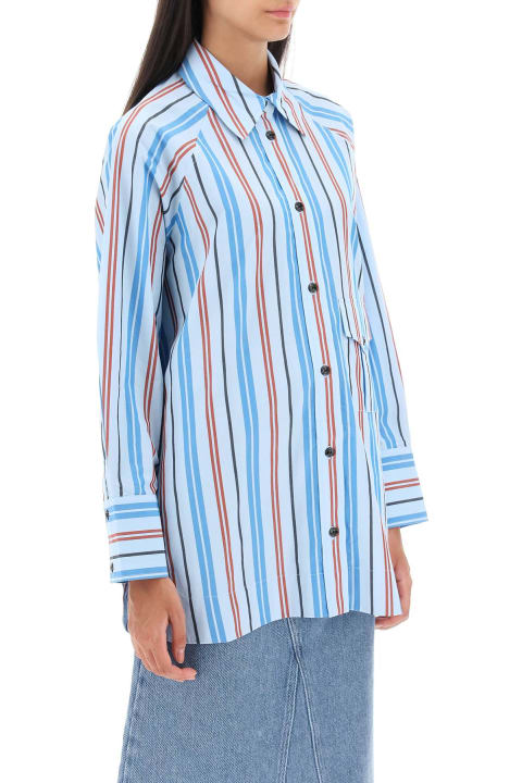 Ganni for Women Ganni Oversized Striped Shirt