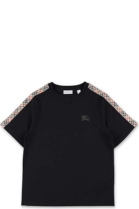 Homeware Burberry Kid - Burberry Cotton T-shirt With Check Trim