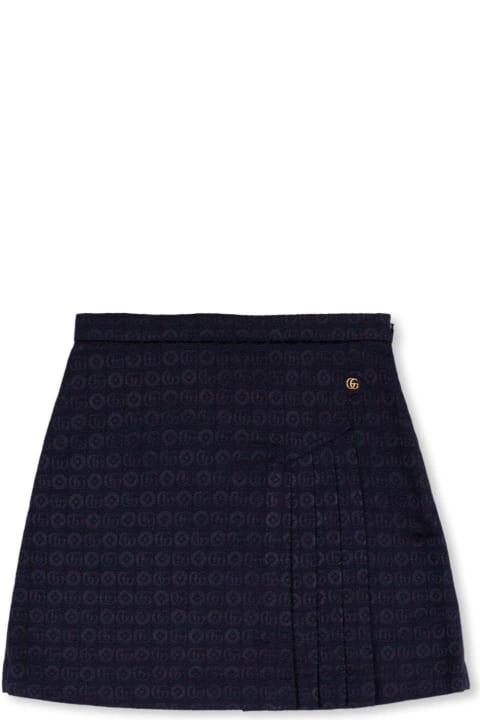 Gucci for Boys Gucci Logo Plaque Pleated Skirt