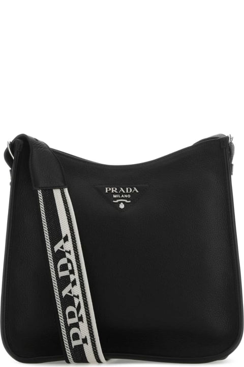 Totes for Women Prada Black Leather Crossbody Bag
