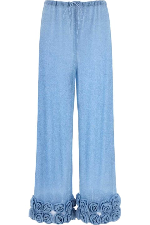 Oseree for Women Oseree Light-blue Nylon Wide-leg Pant