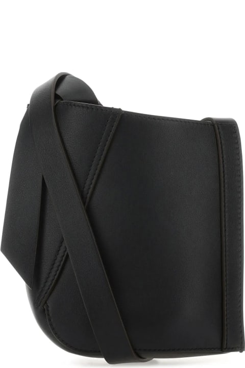 Shoulder Bags for Men Lanvin Black Leather Crossbody Bag