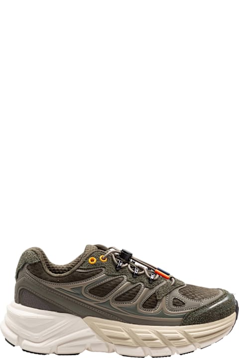 Barracuda لـ Kids Barracuda Round-one Fabric And Suede Sneakers In Military Green