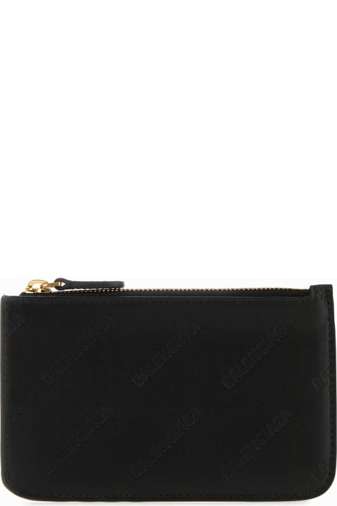 Balenciaga Wallets for Women Balenciaga Black Leather Card Holder
