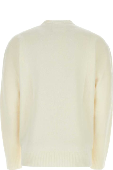 Sweaters for Men Jil Sander Ivory Wool Sweater