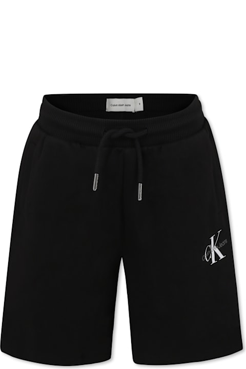 Calvin Klein ملابس تحتية لـ أولاد Calvin Klein Black Shorts For Kids With Logo