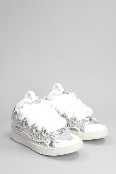 Lanvin Sneakers for Women Lanvin Curb Sneakers In Silver Polyester