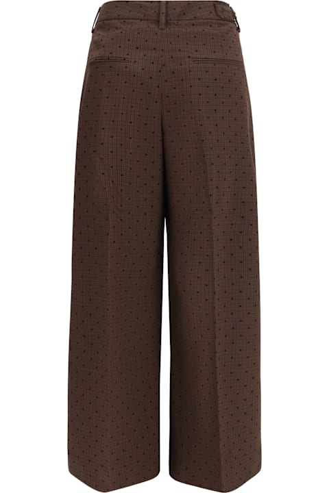 Homeware Ganni Flocked Plaid Crossover Pants