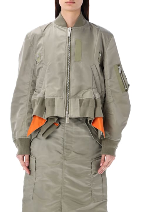 Sacai Coats & Jackets for Women Sacai Paneled Bomber Jacket