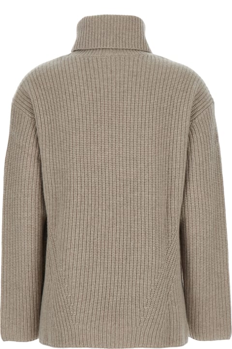 Parosh for Women Parosh Beige Turtleneck Sweater With Dropped Shoulders In Wool And Cashmere Blend Woman