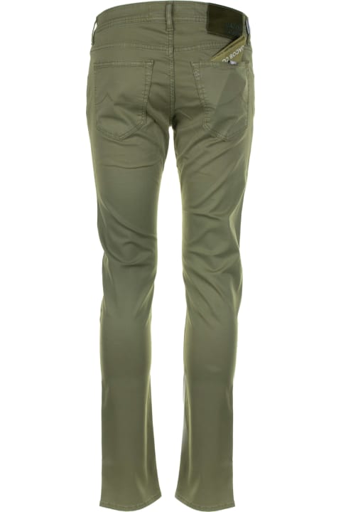 Jacob Cohen Pants for Men Jacob Cohen Green 5-pocket Trousers In Cotton
