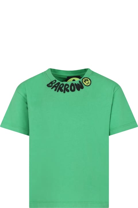 ボーイズのセール Barrow Green T-shirt For Kids With Smiley