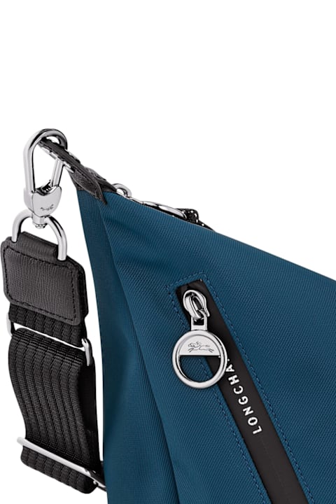 Longchamp for Men Longchamp 'le Pilage Energy' Blue Medium Crossbody Bag With Adjustable And Removable Shoulder Strap And Logo On The Front In Tech Fabric Woman