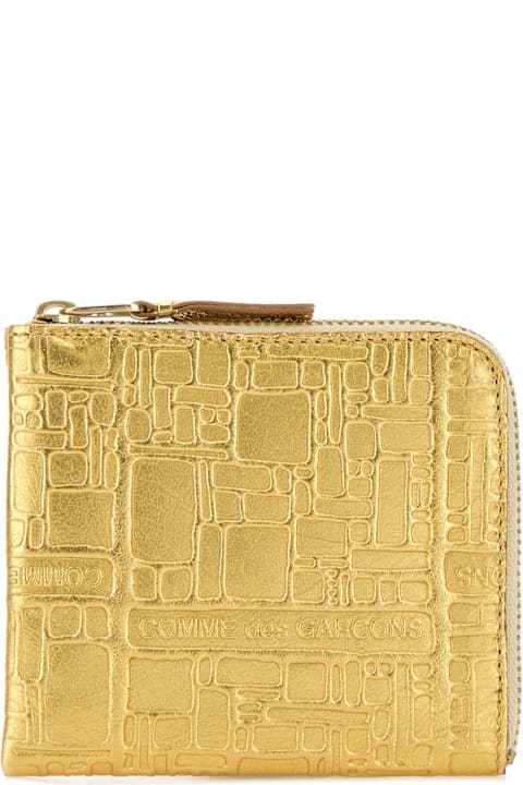 Comme des Garçons Gold Leather Card Holder