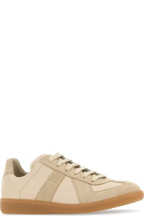 Fashion for Men Maison Margiela Two-tone Leather And Suede Replica Sneakers