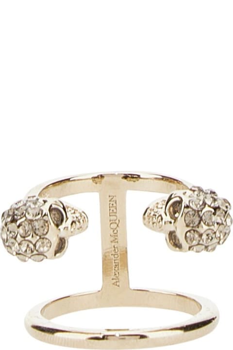 Twin Skull Double Ring