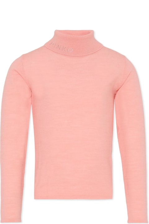 Homeware Pinko Pink Turtleneck For Girl With Logo