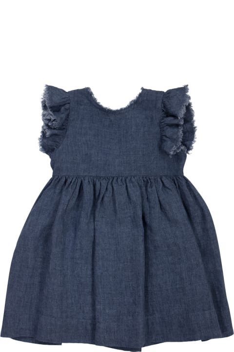 Dresses for Girls Il Gufo Linen Dress With Bow