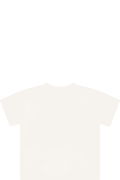 ベビーボーイズ トップス Versace White T-shirt For Baby Boy With Anchor Print
