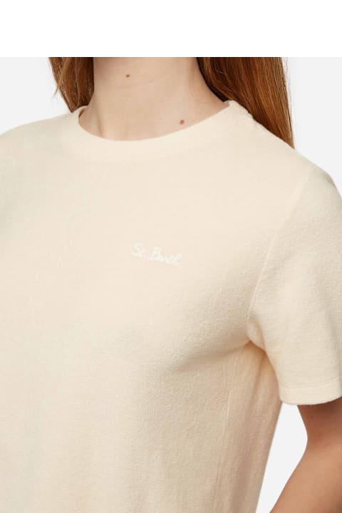 Homeware MC2 Saint Barth Beige Terry Cotton T-shirt Aleja
