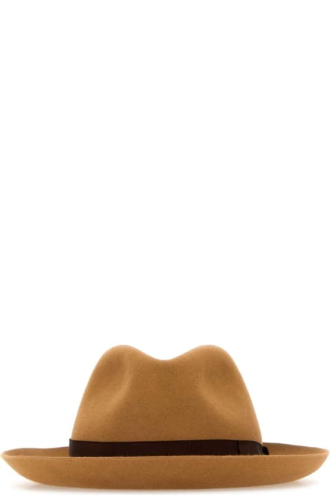 Fashion for Men Borsalino Camel Velour Hat