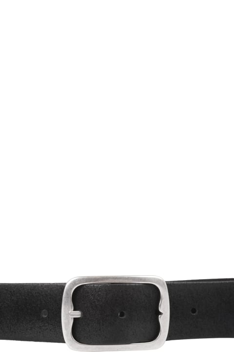 Fashion for Men Orciani Reversible Hunting Double Belt In Black Suede