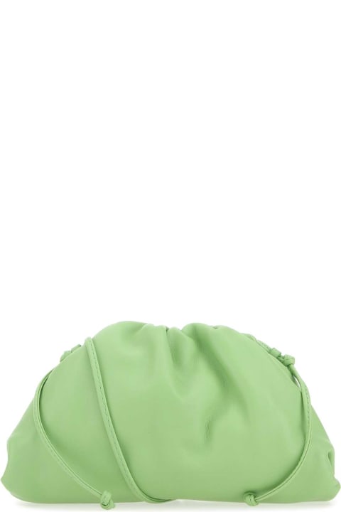 Bottega Veneta Bags for Women Bottega Veneta Pastel Green Nappa Leather Mini Pouch Clutch