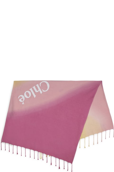 Accessories & Gifts for Baby Girls Chloé Ombré Logo Print Beach Towel