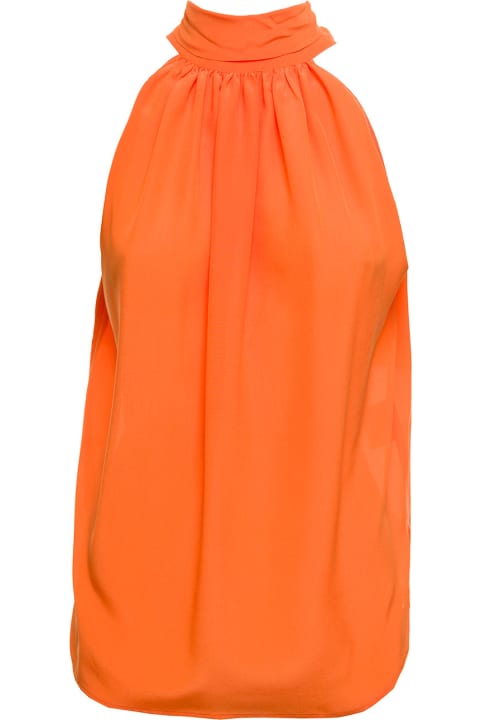 Jejia Woman's Orange Silk Top