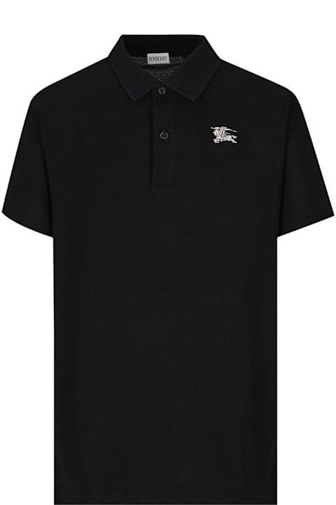 Burberry Shirts for Boys Burberry Logo Embroidered Short Sleeved Polo Shirt