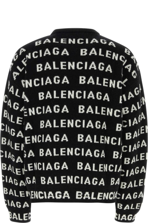 Balenciaga Clothing for Men Balenciaga Black Wool Blend Sweater