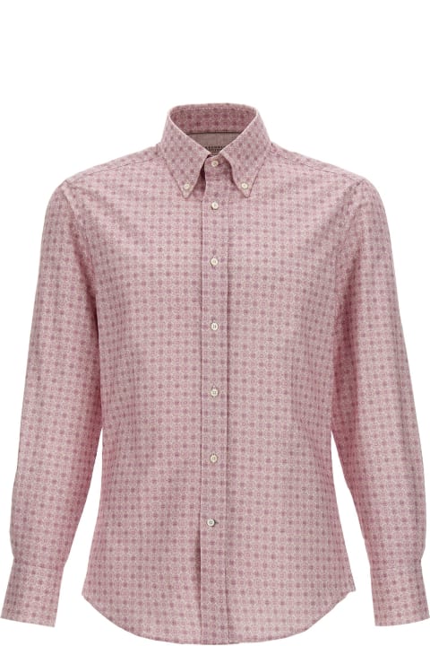 Clothing Sale for Men Brunello Cucinelli Micro Patterned Shirt