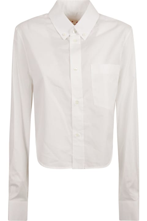 Marni for Women Marni Cropped Shirt In White Cotton