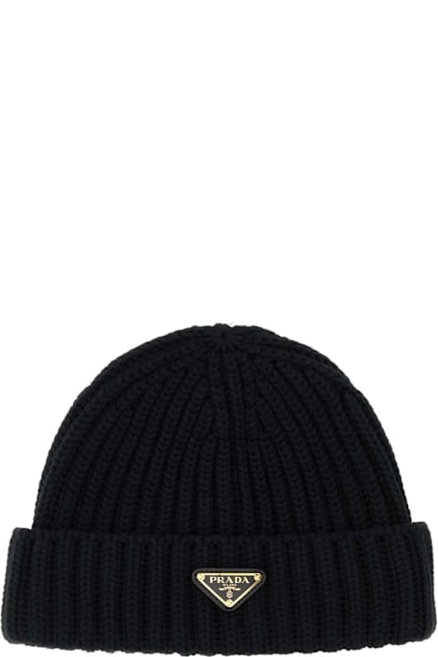 Fashion for Kids Prada Black Wool Beanie Hat